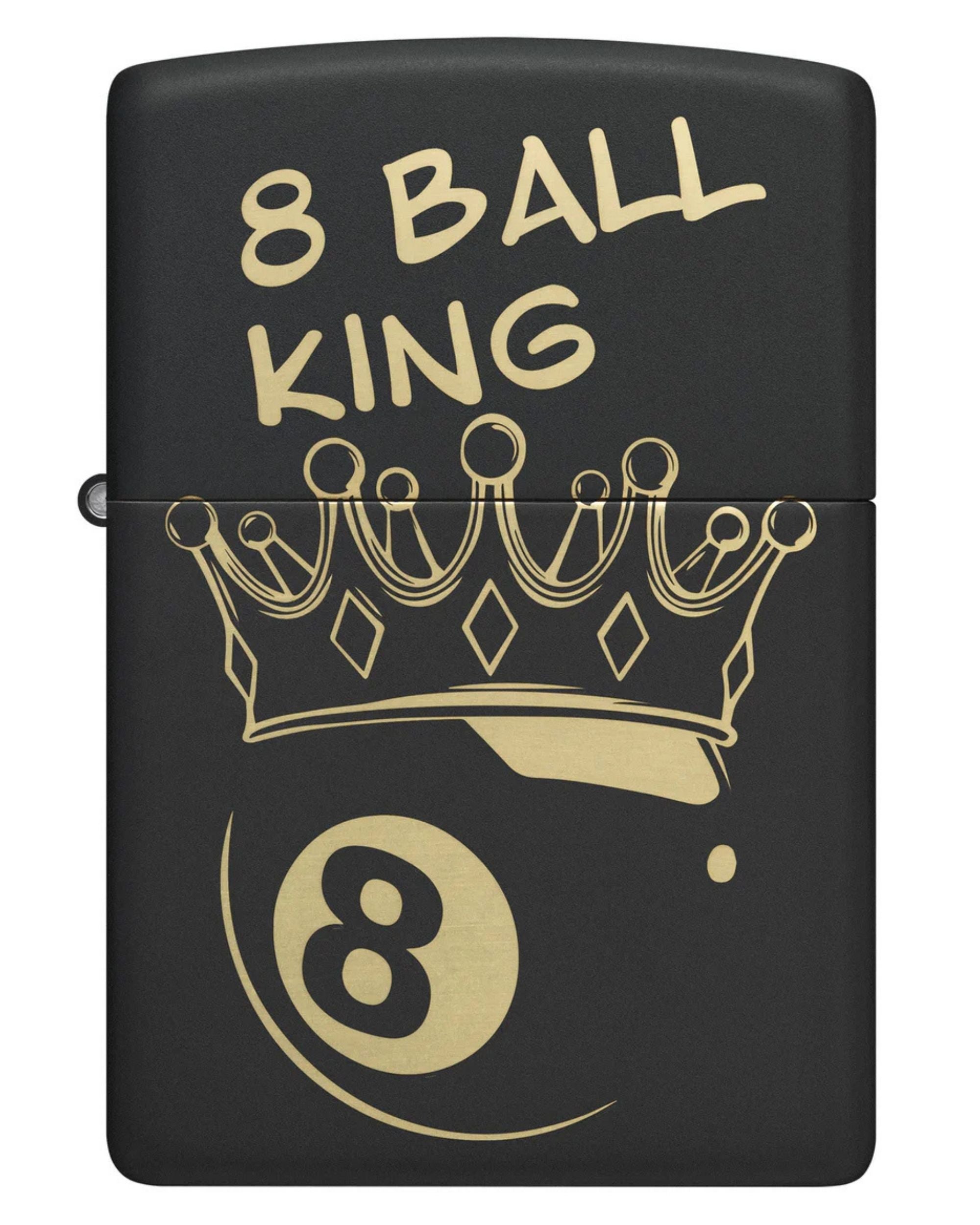 Zippo Accendino Antivento Made In Usa Ricaricabile '8 Ball' Nero Unisex