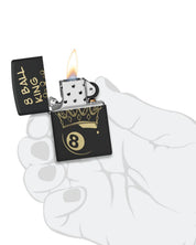 Zippo Accendino Antivento Made In Usa Ricaricabile '8 Ball' Nero Unisex