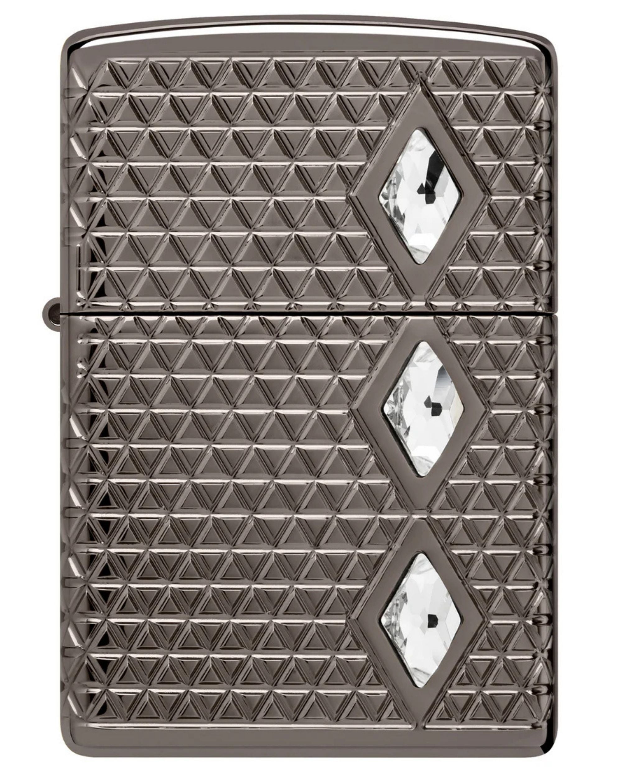 Zippo Antivento Made In Usa Ricaricabile Black Ice Nero pattern