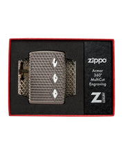 Zippo Antivento Made In Usa Ricaricabile Black Ice Nero pattern