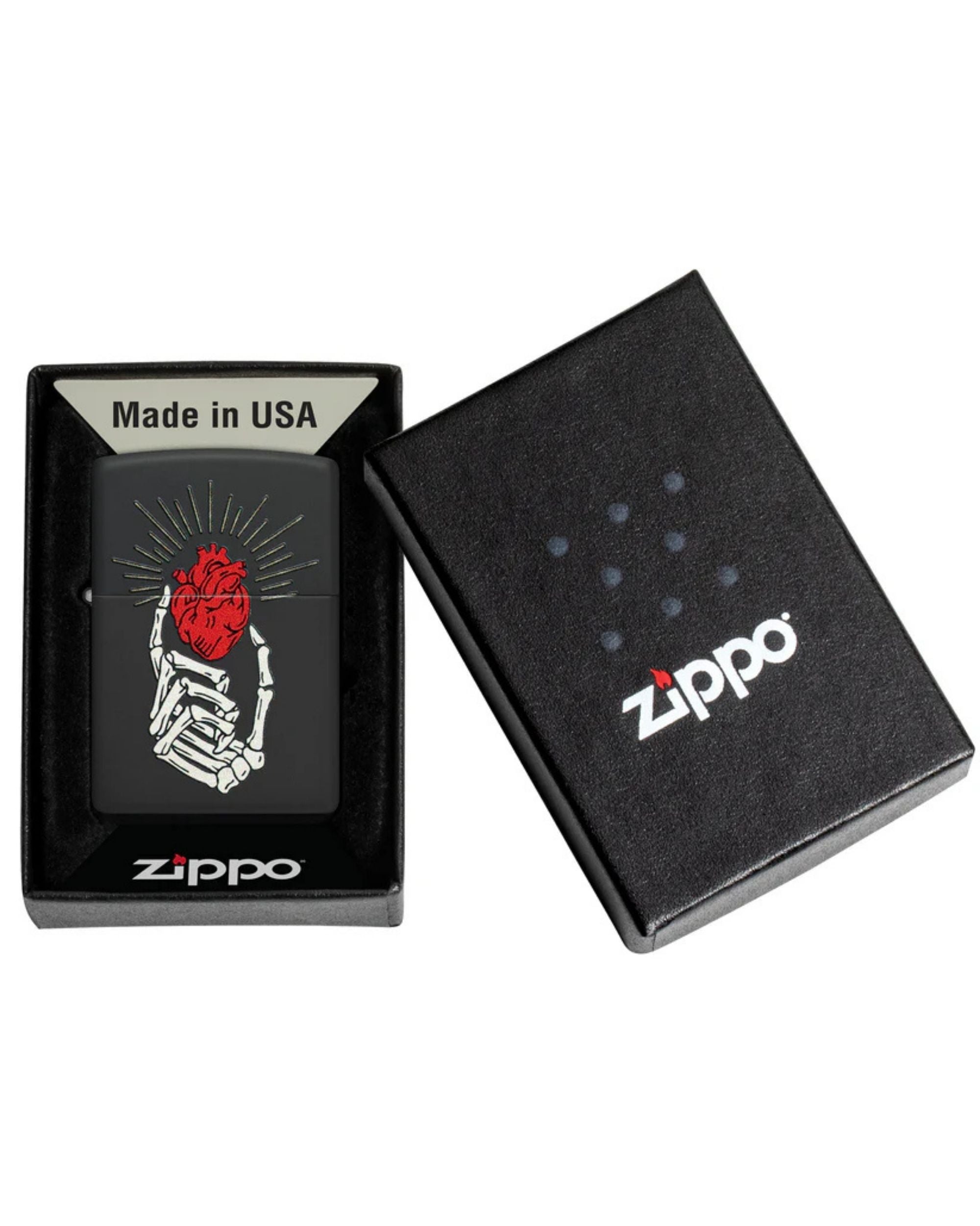 Zippo accendino Antivento Made In Usa Ricaricabile Nero Unisex