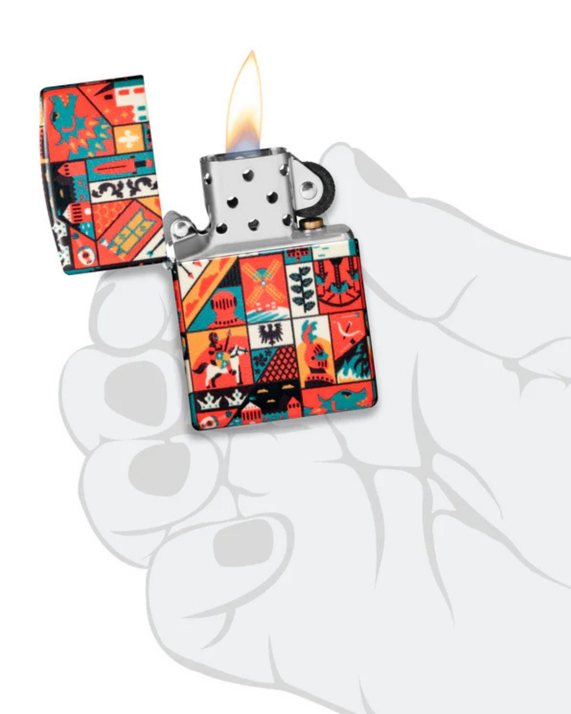 Zippo Antivento Ricaricabile Made In Usa Multicolore Unisex