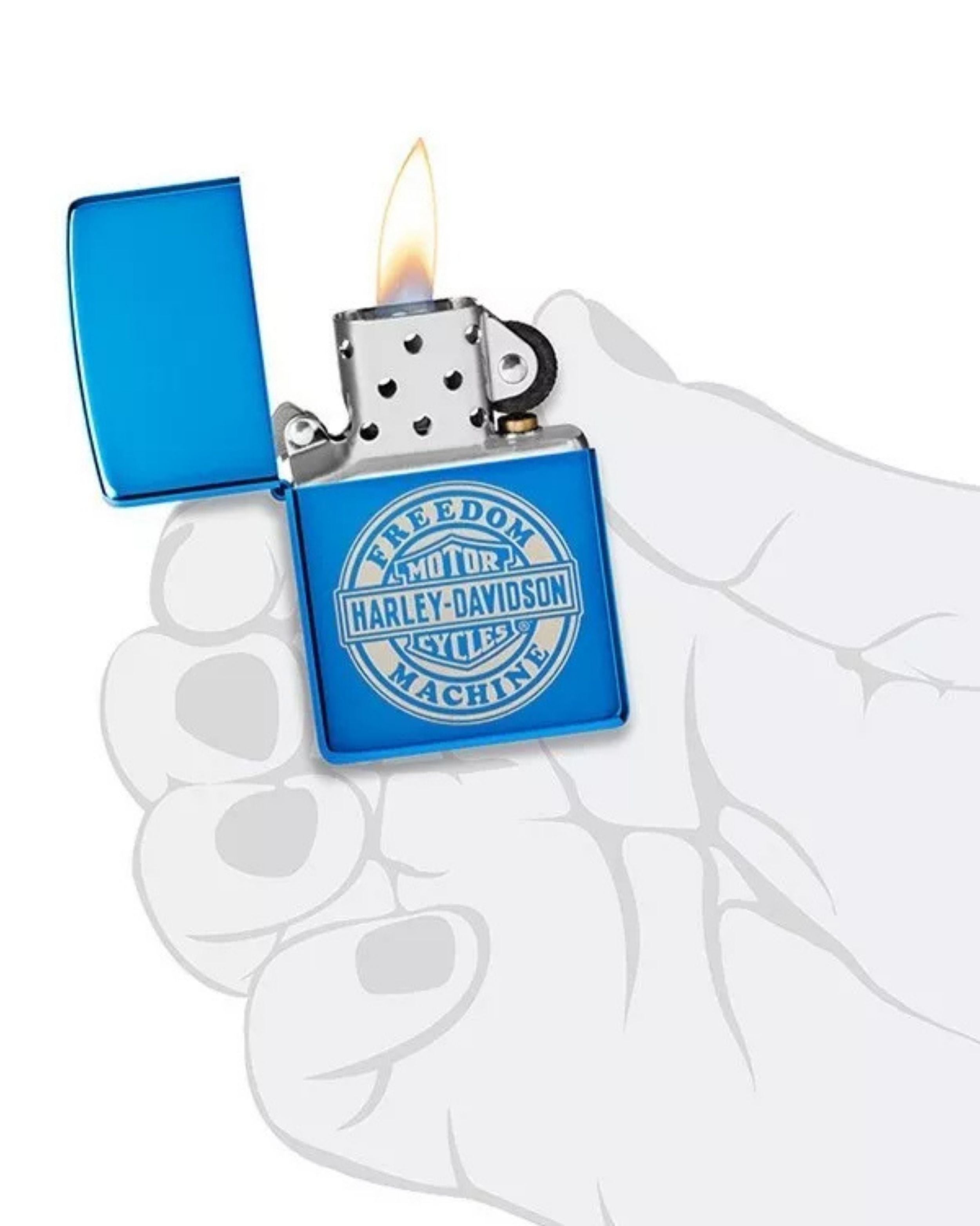 Zippo Antivento Ricaricabile Made In Usa Blu Unisex