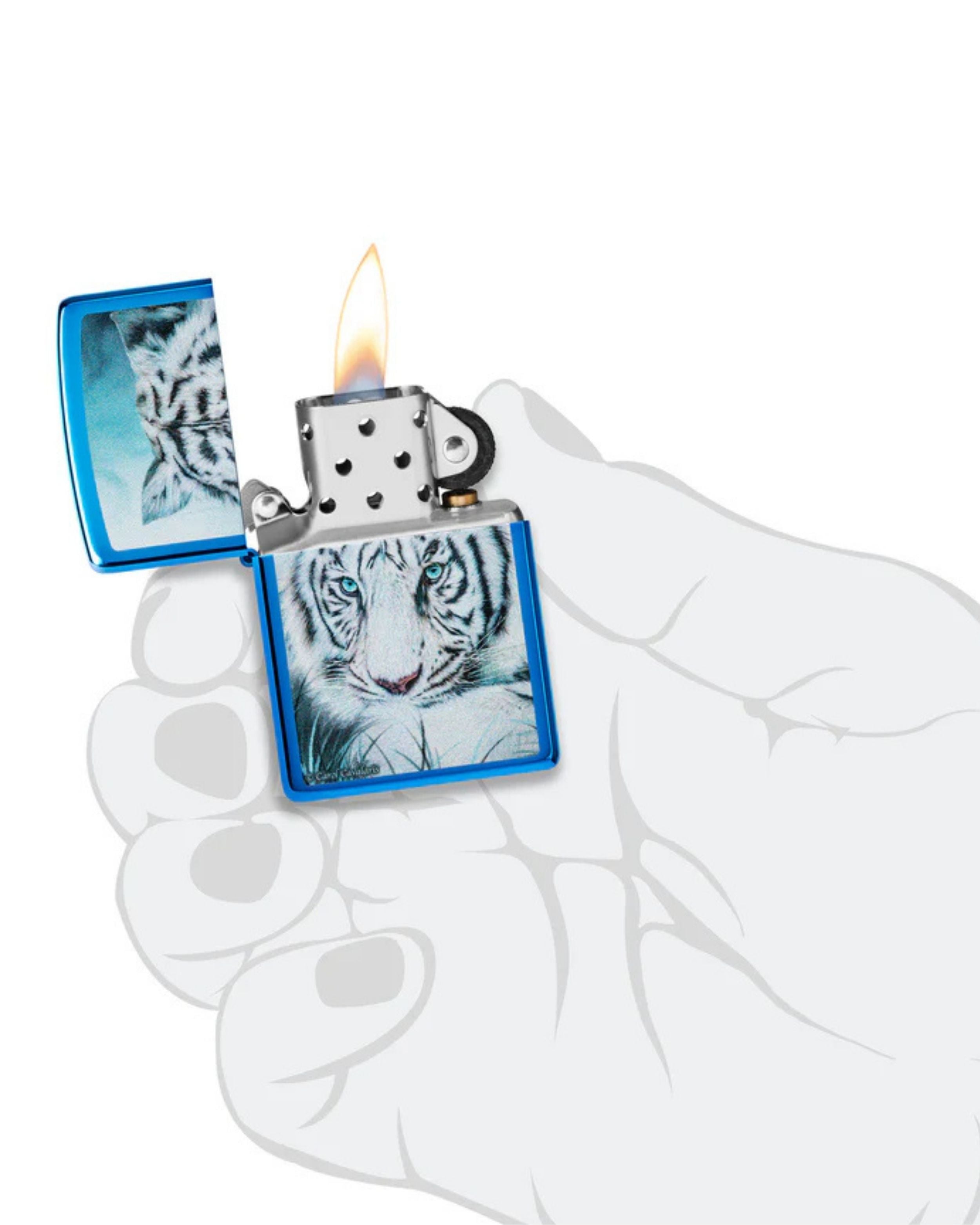 Zippo Antivento Ricaricabile Made In Usa Blu Unisex