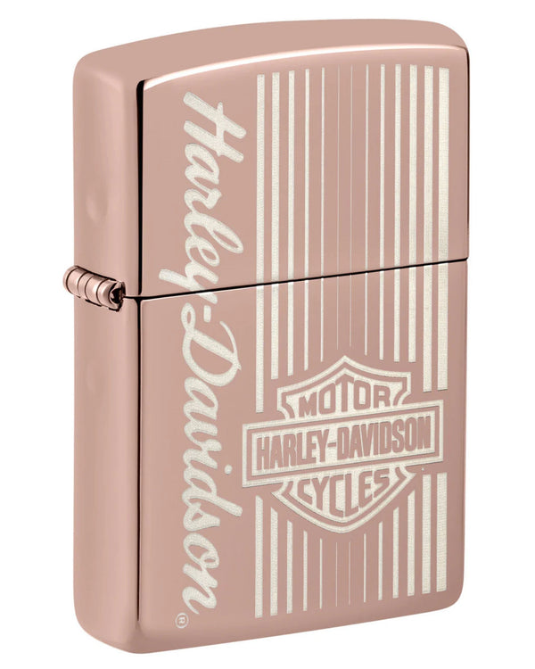 Zippo Antivento Ricaricabile Made In Usa High Polish Rose Gold Rosa Unisex