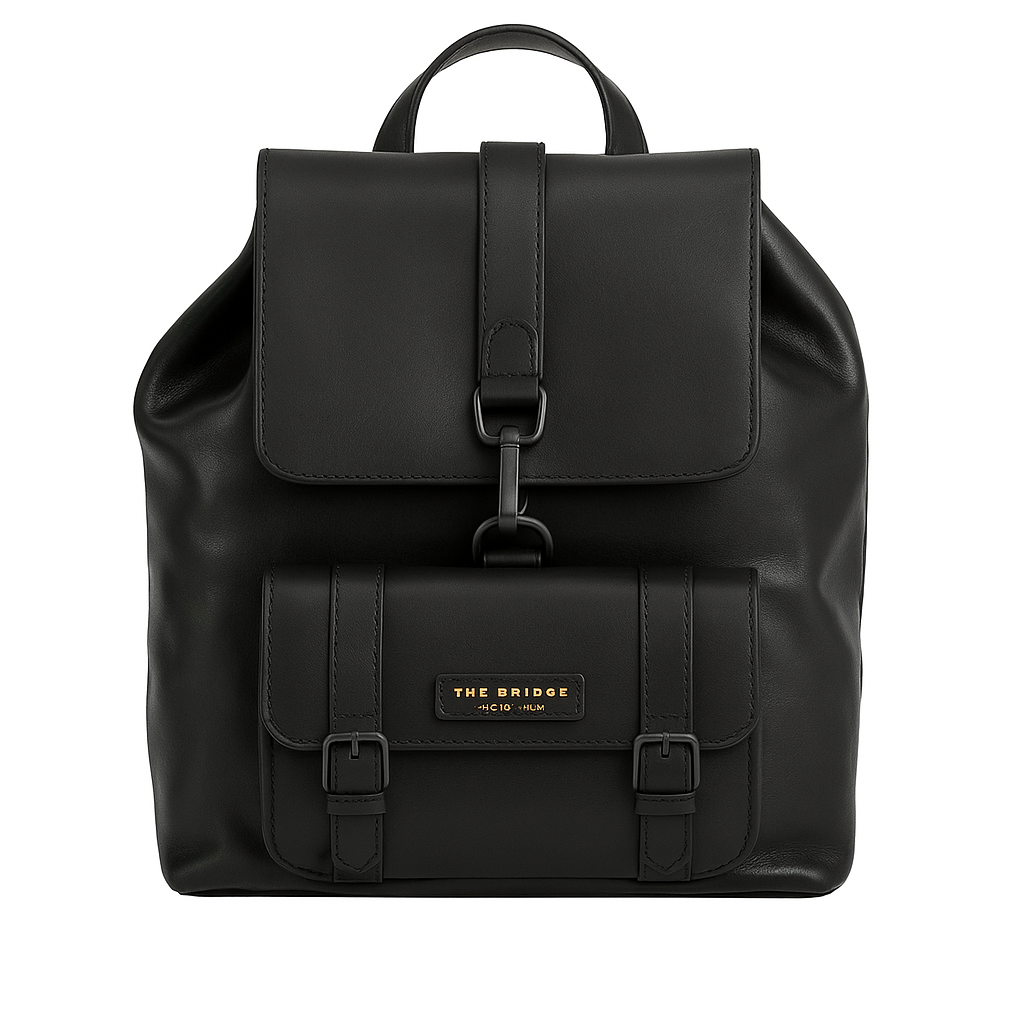 The Bridge Zaino in Pelle Nero Donna Uomo Cesare 461515D9