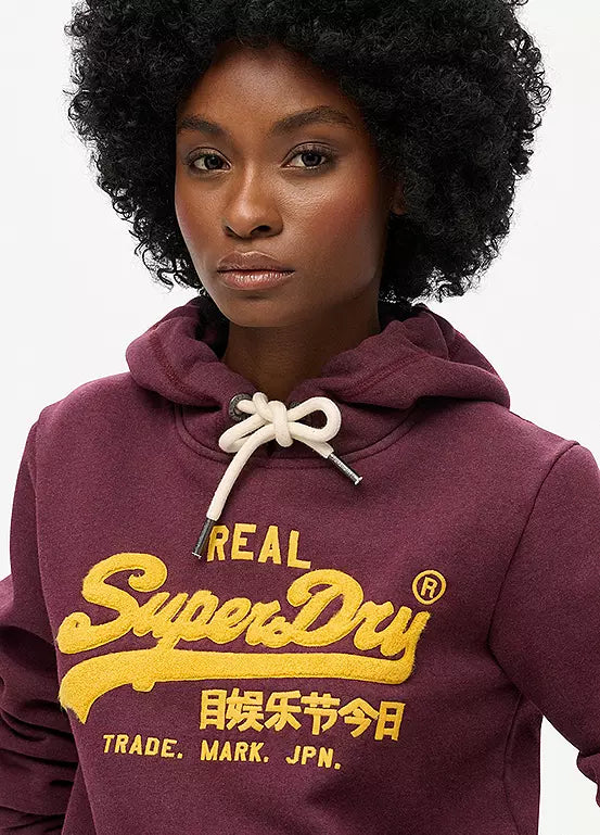 Superdry Felpa con Cappuccio da Donna, Dazed Lilac, 44 Superdry Felpa con Cappuccio da Donna, Dazed Lilac, 44