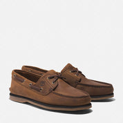 Timberland Scarpa da Barca Uomo Classic 2-Eye Tomaia in Pelle Marrone