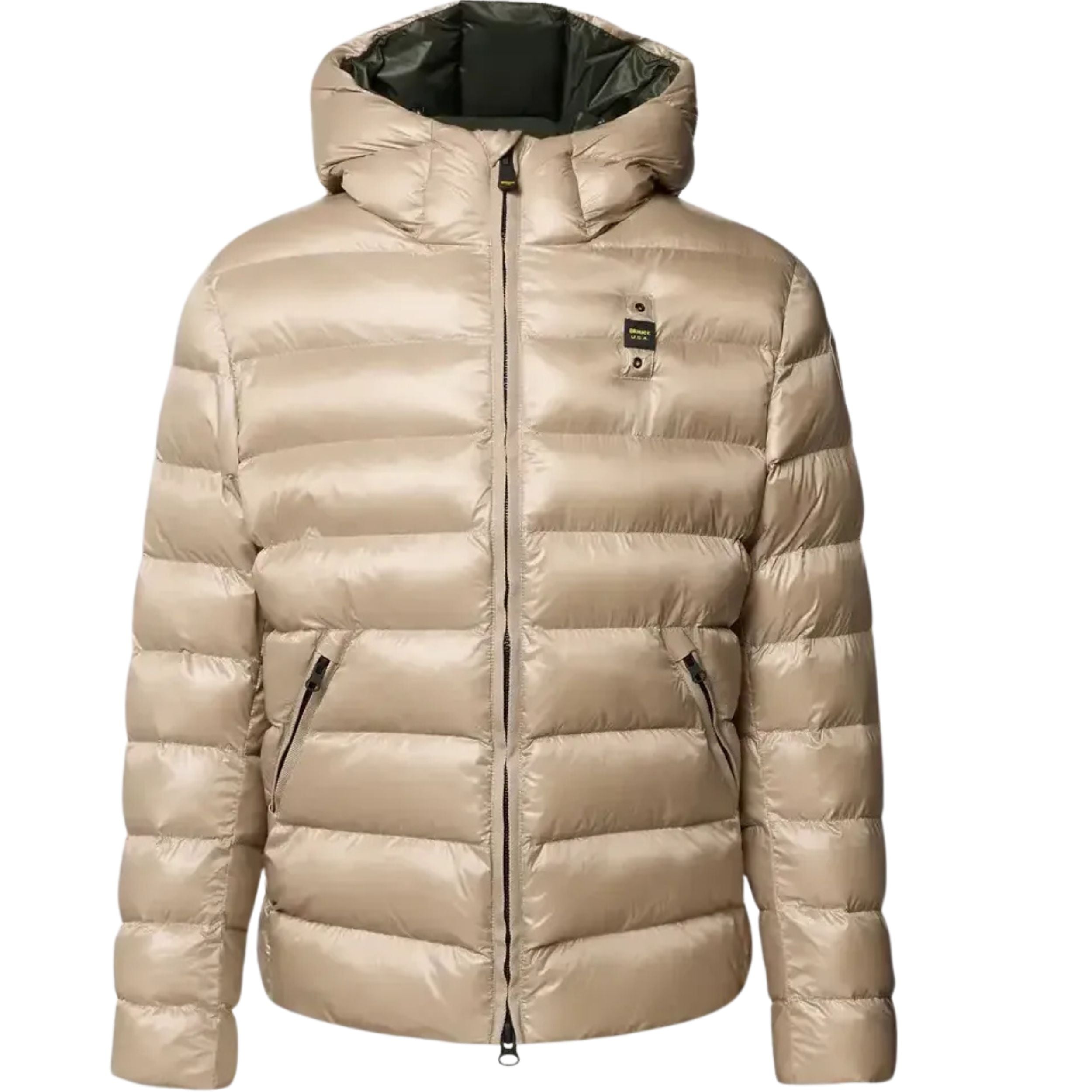 Blauer Giubbino Corto Imbottito Adams Beige Interno Verde Tiglio Uomo