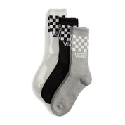 Vans Set Calze 3 Paia Classic Crew Misto Cotone Bianco Nero Grigio Unisex