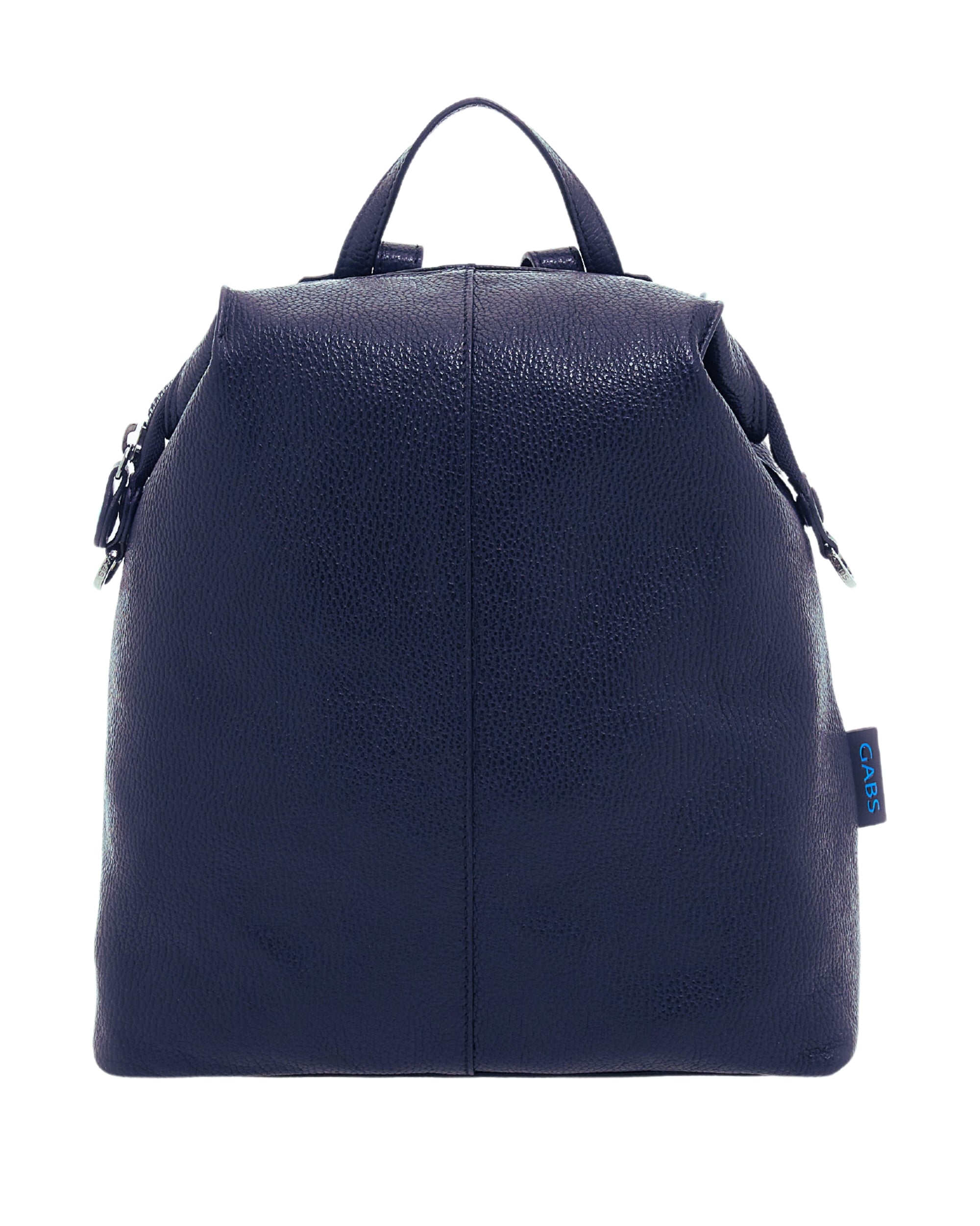 Gabs Zaino Grande con versione Borsa Shopper 100% Pelle Opaco Blu Inchiostro