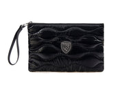 Blauer Pochette Purse Wristlet Strip Clutch Black