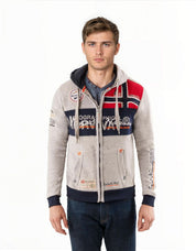 Geographical Norway Sweater Hood Sport City Urban Grey Men