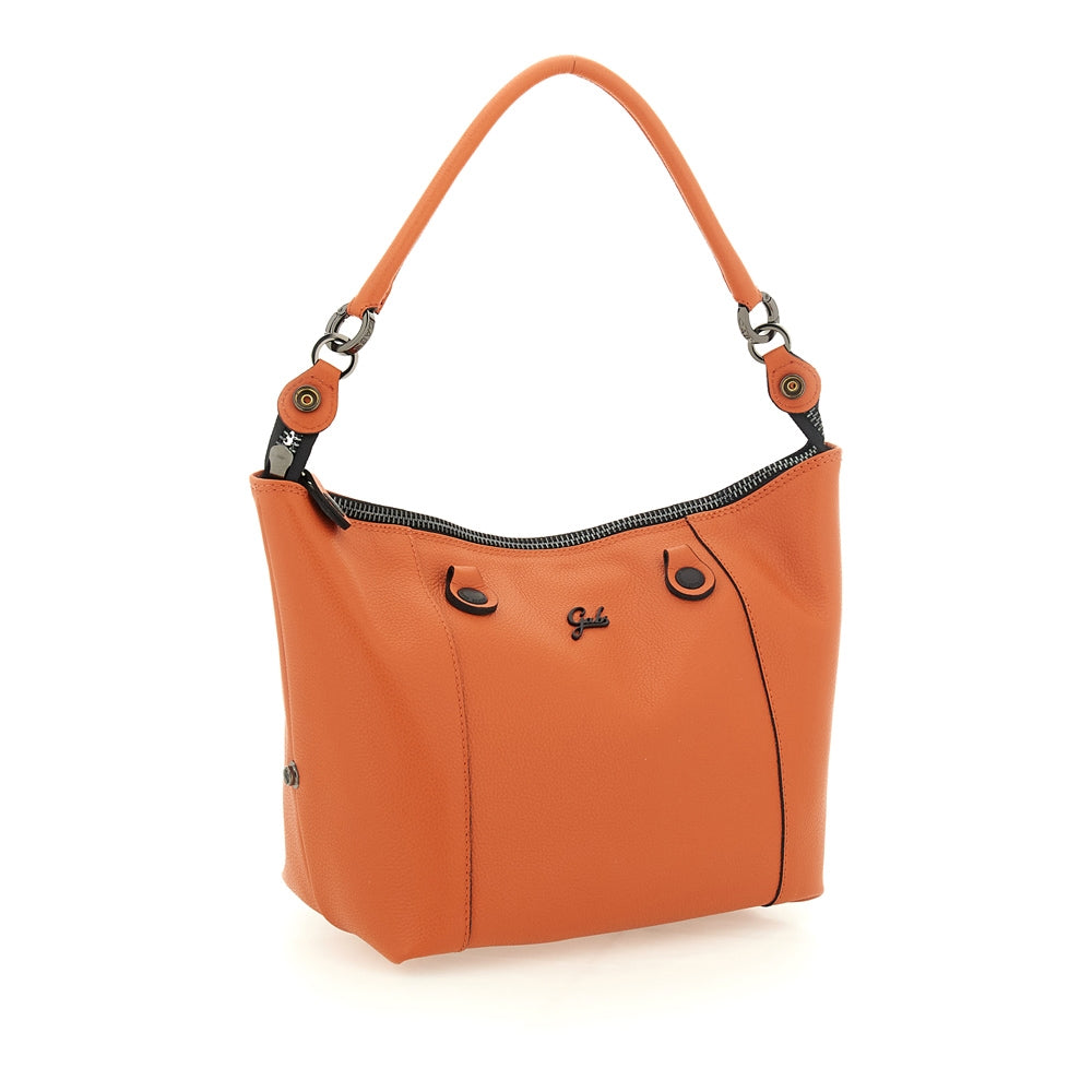 Gabs G3 Plus M Borsa Zaino Trasformabile Hobo Shopper Tote Bauletto in Pelle Orange