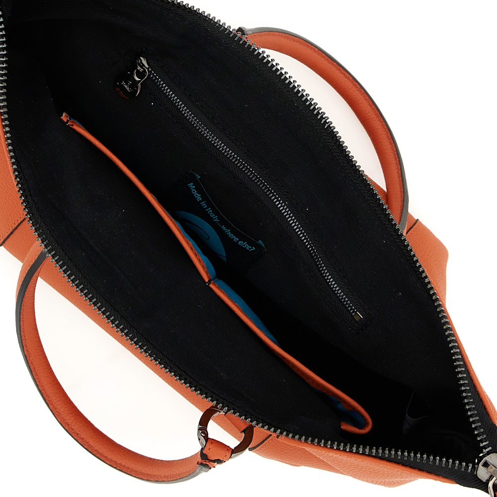 Gabs G3 Plus M Borsa Zaino Trasformabile Hobo Shopper Tote Bauletto in Pelle Orange