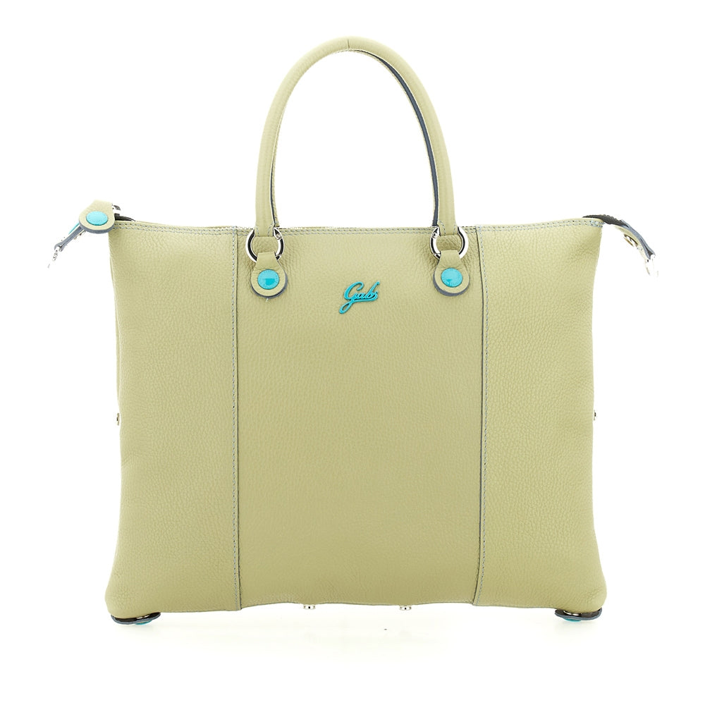 Gabs G3 Plus M Basic Borsa Zaino Trasformabile Shopper Tote Bauletto Pelle Celadon