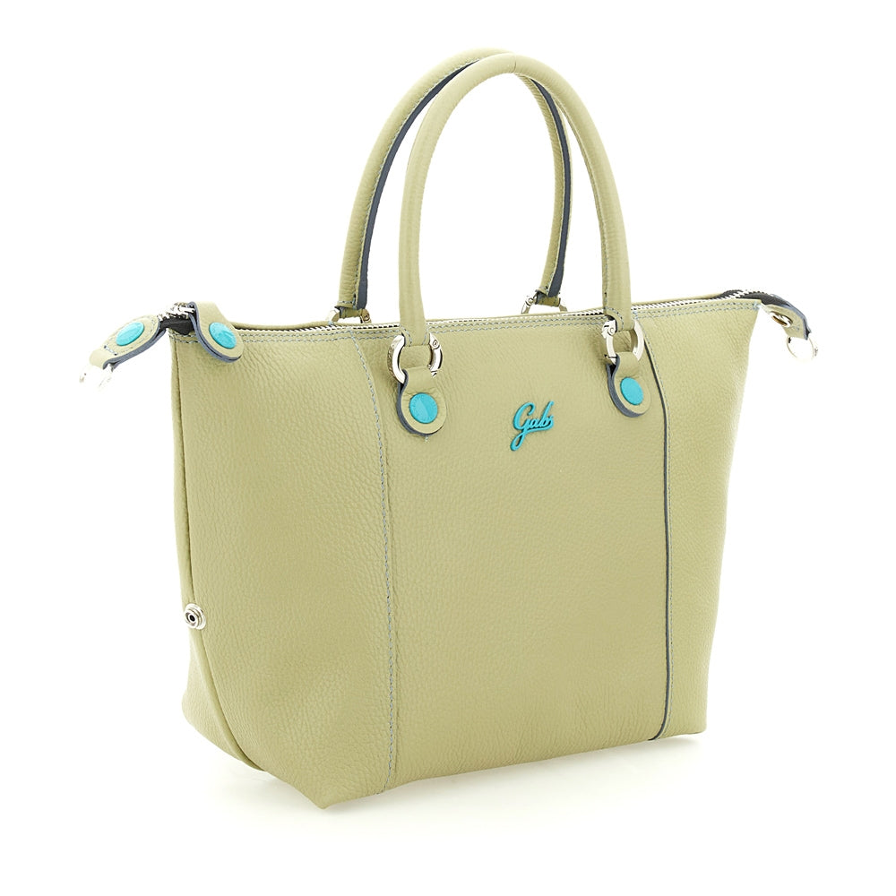 Gabs G3 Plus M Basic Borsa Zaino Trasformabile Shopper Tote Bauletto Pelle Celadon