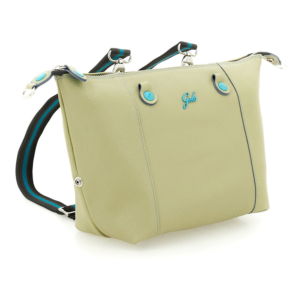 Gabs G3 Plus M Basic Borsa Zaino Trasformabile Shopper Tote Bauletto Pelle Celadon
