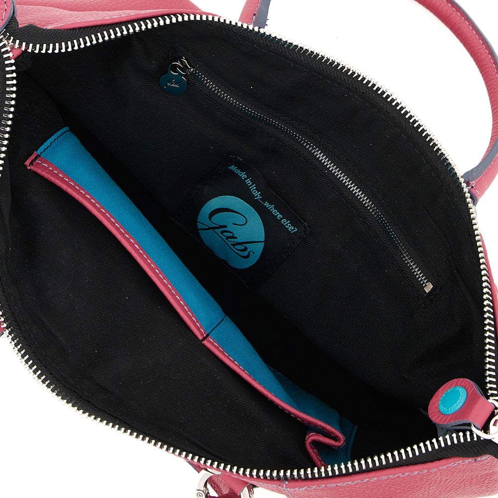 Gabs G3 Plus M Basic Borsa Zaino Trasformabile Shopper Tote Bauletto Pelle Begonia