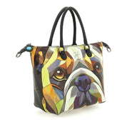 Gabs G3 Plus M Pet Borsa Zaino Trasformabile Shopper Tote Bauletto Pelle Bulldog giallo