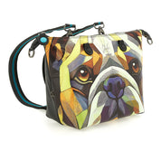 Gabs G3 Plus M Pet Borsa Zaino Trasformabile Shopper Tote Bauletto Pelle Bulldog giallo
