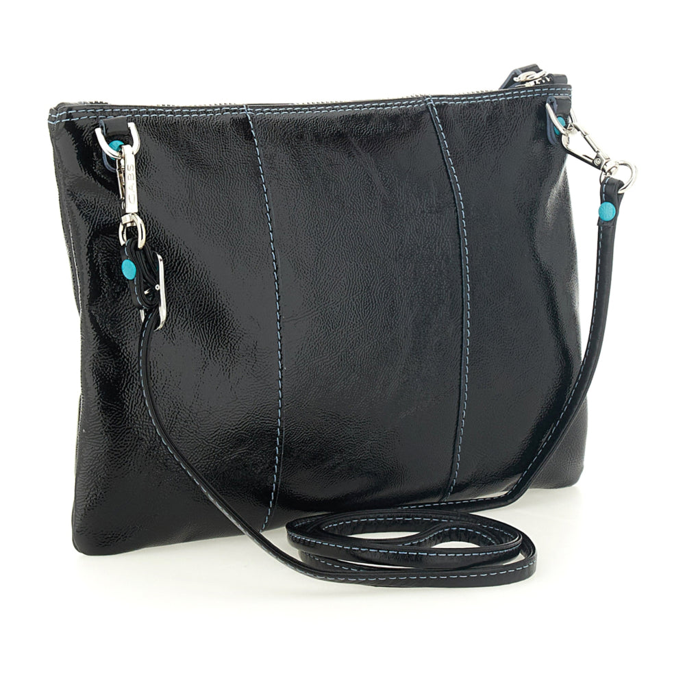 Gabs Borsa Pochette Tracolla Beyonce M Pelle Bull Basic NERO LUCIDA glossy