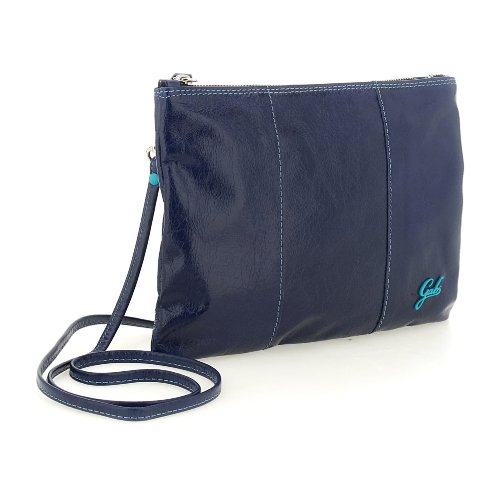 Gabs Borsa Pochette Tracolla Beyonce M Pelle Bull Basic BLU LUCIDA glossy