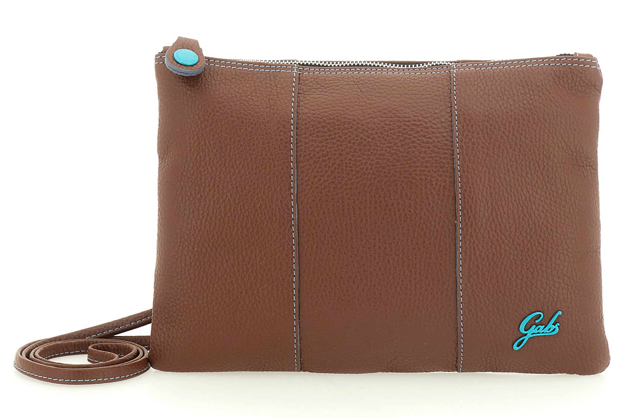 Gabs Borsa Pochette Beyonce M Tracolla in Pelle Logo azzurro CUOIO SCURO