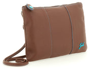 Gabs Borsa Pochette Beyonce M Tracolla in Pelle Logo azzurro CUOIO SCURO