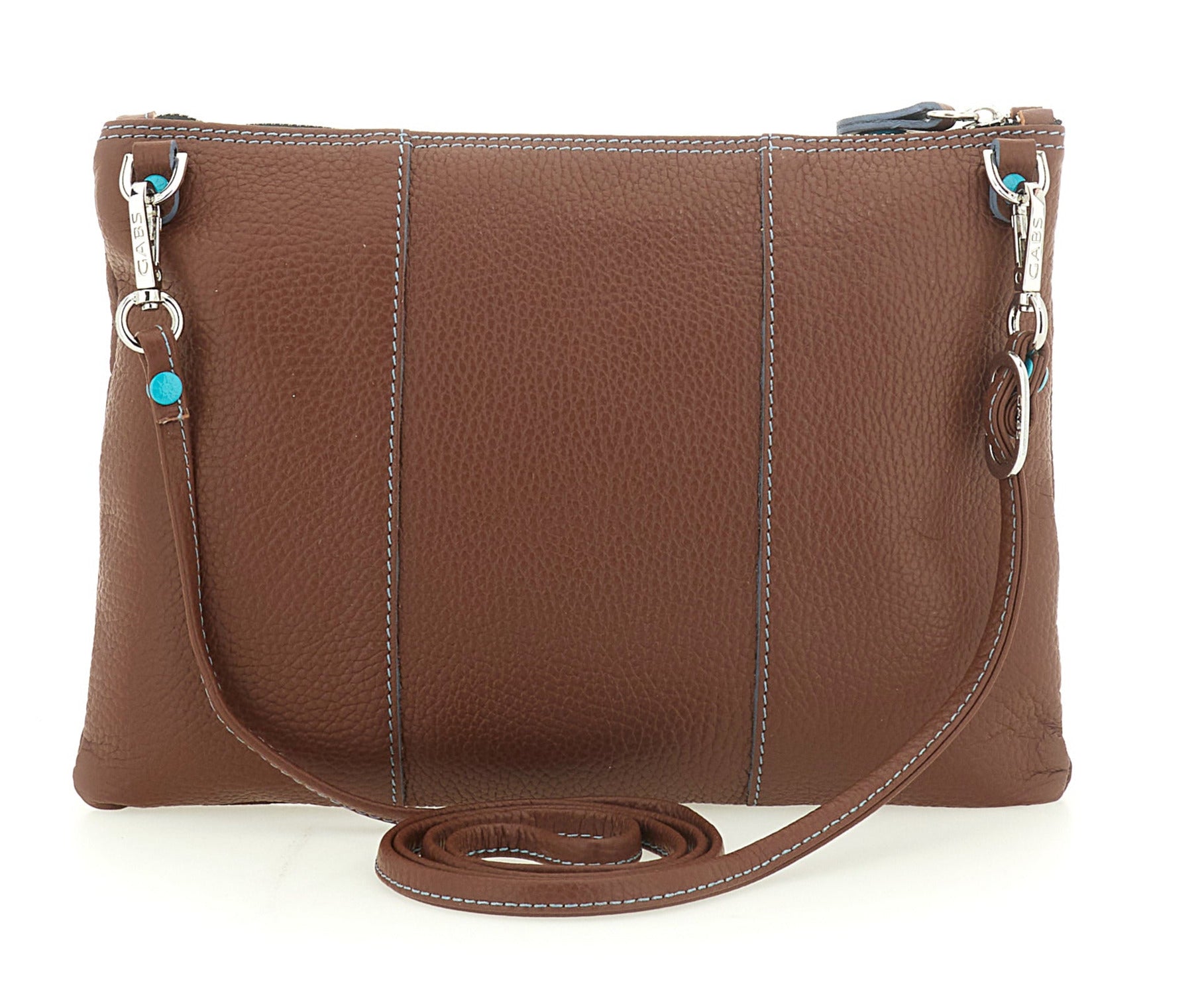 Gabs Borsa Pochette Beyonce M Tracolla in Pelle Logo azzurro CUOIO SCURO