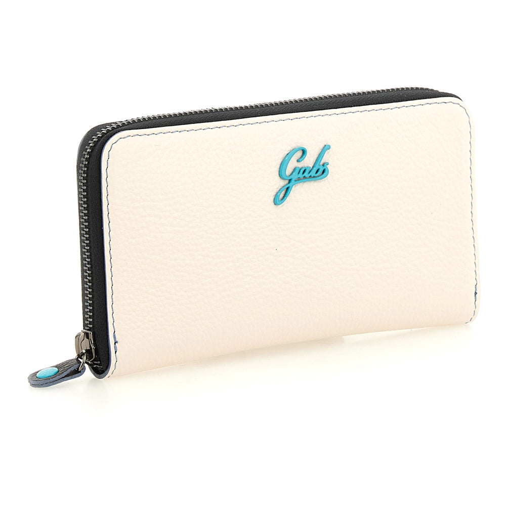 Gabs Portafoglio portamonete slot card zip around Pelle Gmoney17 Bull Basic - PANNA