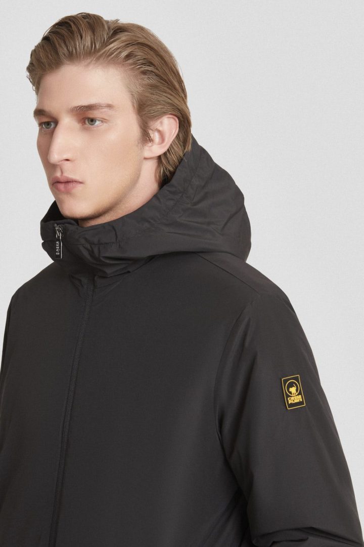 Ciesse Piumini Gunbu giacca lunga imbottita con cappuccio uomo nero