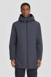 Ciesse Piumini Gunbu giacca lunga imbottita con cappuccio uomo blu