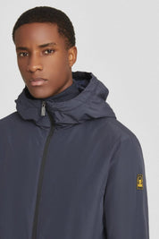 Ciesse Piumini Gunbu giacca lunga imbottita con cappuccio uomo blu