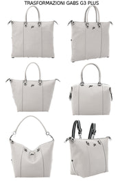 Gabs G3 Plus M Pet Borsa Zaino Trasformabile Shopper Tote Bauletto Pelle Bracco rosso