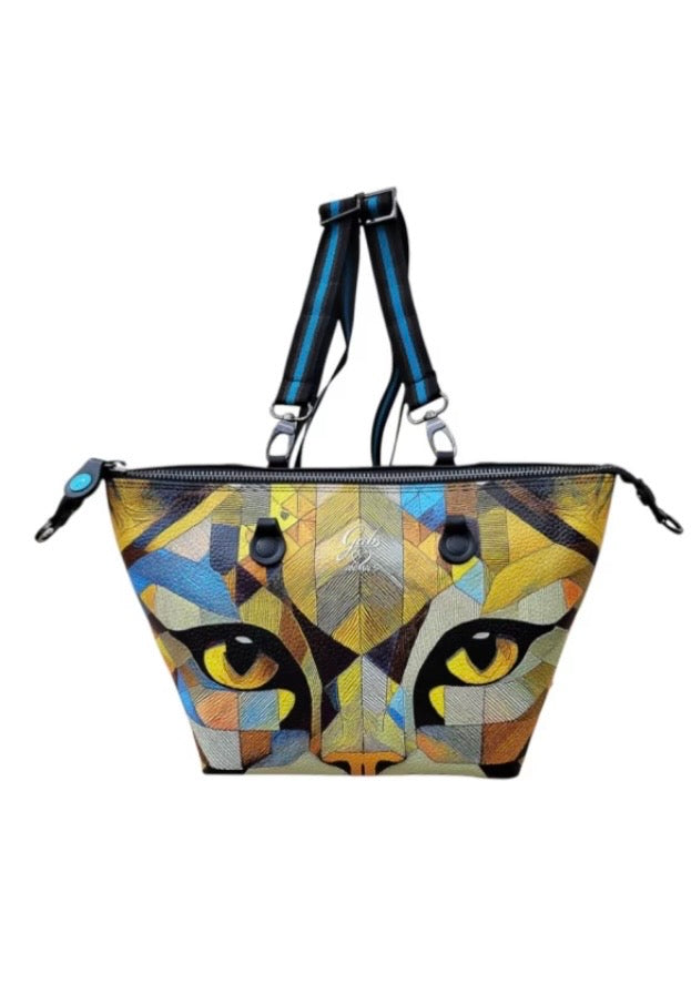 Gabs G3 Plus M Pet Borsa Zaino Trasformabile Shopper Tote Bauletto Pelle Gatto giallo