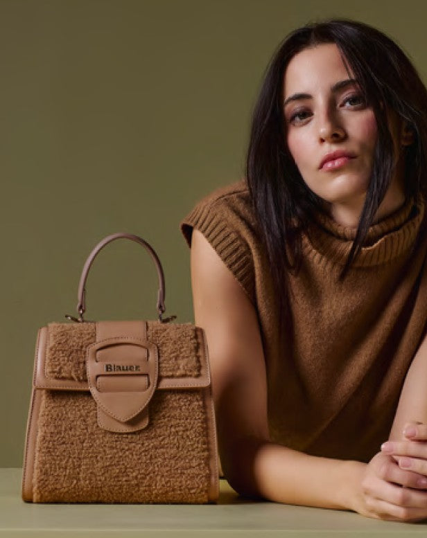 Blauer Borsa tracolla Camera Teddy Donna Wally05 beige