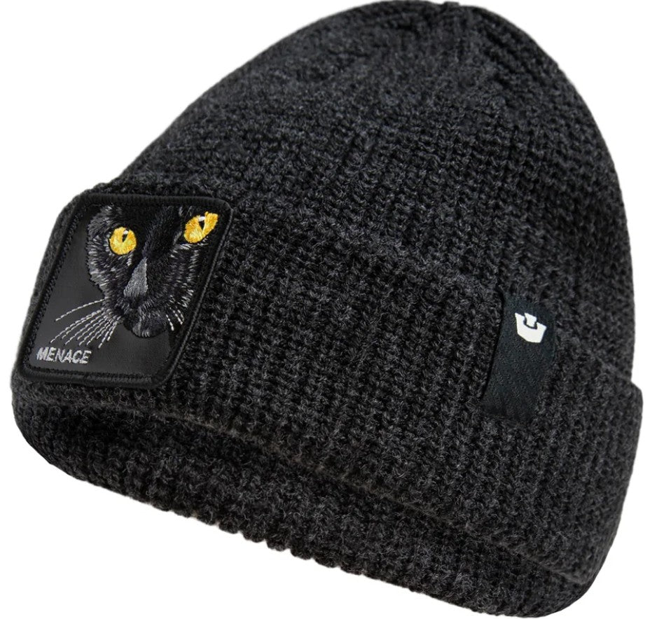 Goorin Bros. Cuffia Beanie 'The Menace' in Misto Acrilico Nero Unisex