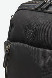 Blauer Zaino Doyers Backpack per Uomo monospalla taslan ed ecopelle NERO