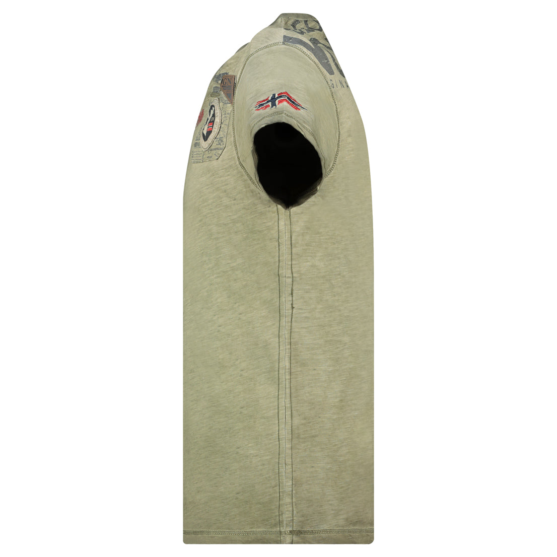 Geographical Norway T-shirt Jamo kaki Uomo scollo v