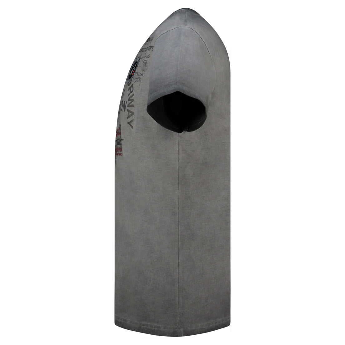 Geographical Norway T-shirt Jergen Manica Corta Girocollo Nero Uomo