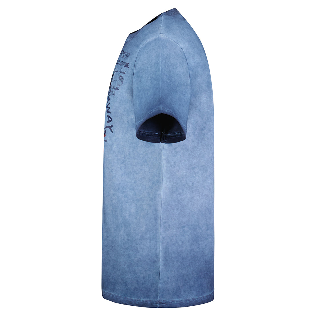 Geographical Norway Maglietta Manica Corta Jergen Girocollo Blu Uomo