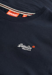 Superdry T-shirt Uomo Logo cotone manica corta navy blu