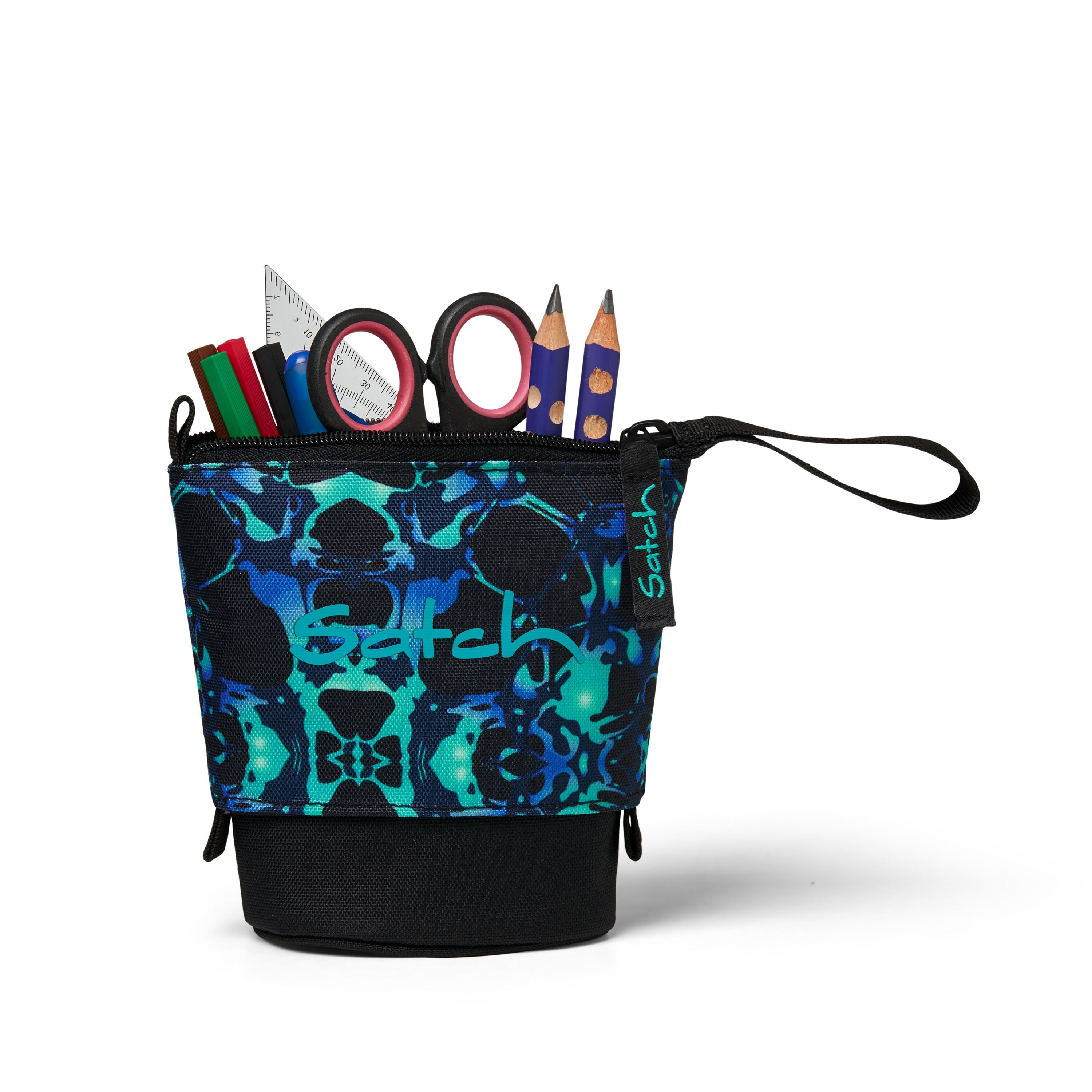 Satch Pensil slider portapenne astuccio eco riciclato 17x19x7 cm Caleido Blue