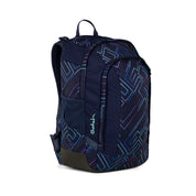 Satch Zaino Air con Imbottitura Posteriore Tessuto Eco Nero Bambino Purple laser