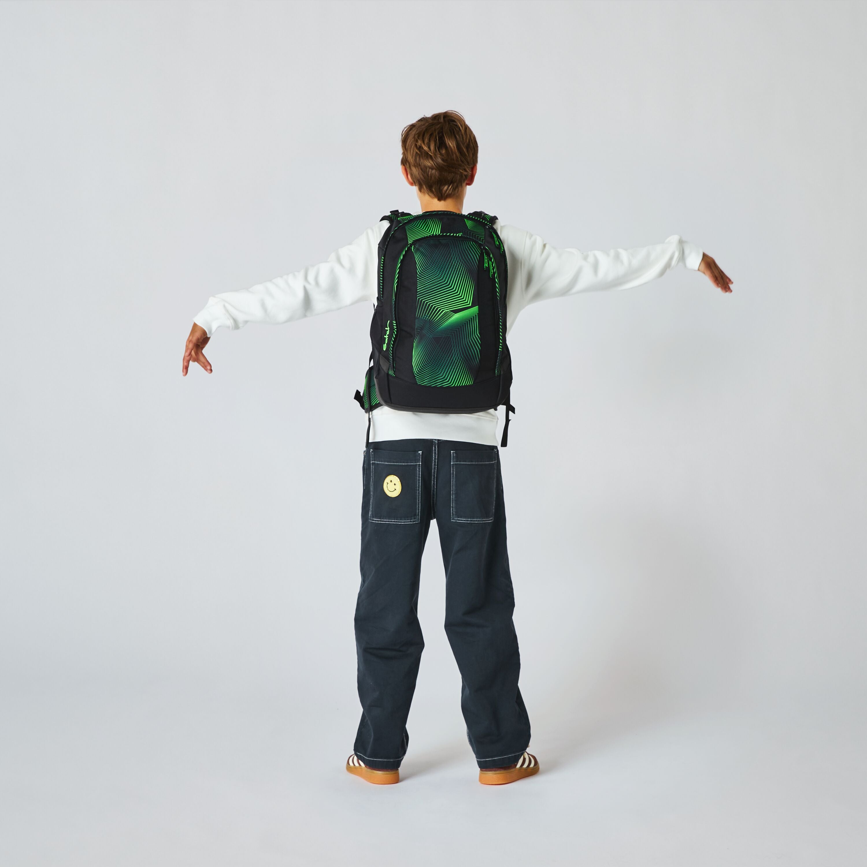 Satch Zaino scuola Tempo Libero Imbottitura Posteriore Eco Air Seismic Green