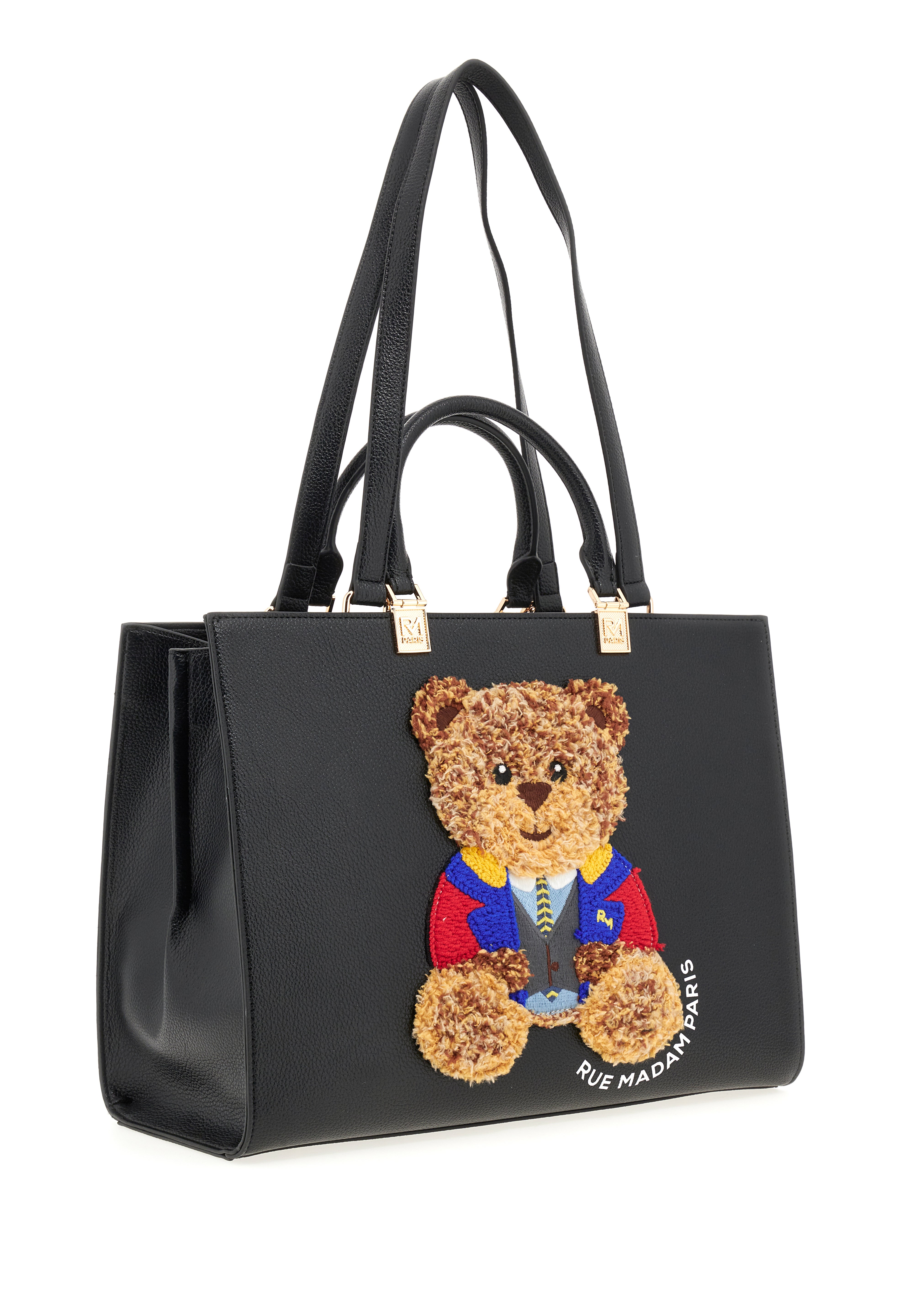 Rue Madam Paris Borsa Tote MARVIN TOTE in Ecopelle Nero Donna