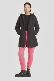 Ciesse Piumini Matilda Giacca lunga imbottita nera con cappuccio donna