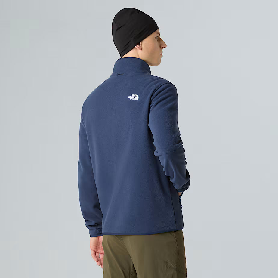 The North Face felpa Pile Glacier full zip uomo blu navy