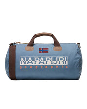 Napapijri Travel Bag with Removable and Adjustable Shoulder Strap Blue in Waxed Cotton